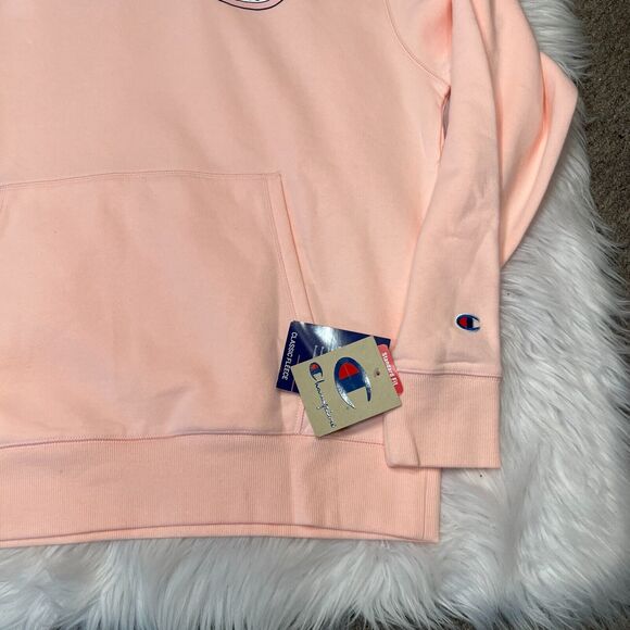 CHAMPION HOODIE DONUT LOGO PRIMER PINK SIZE LARGE - Picture 3 of 5